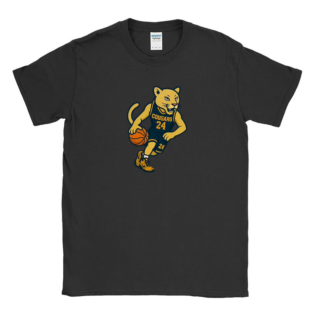 Cougar Mascot ~ Cotton Tee ~ Cove School