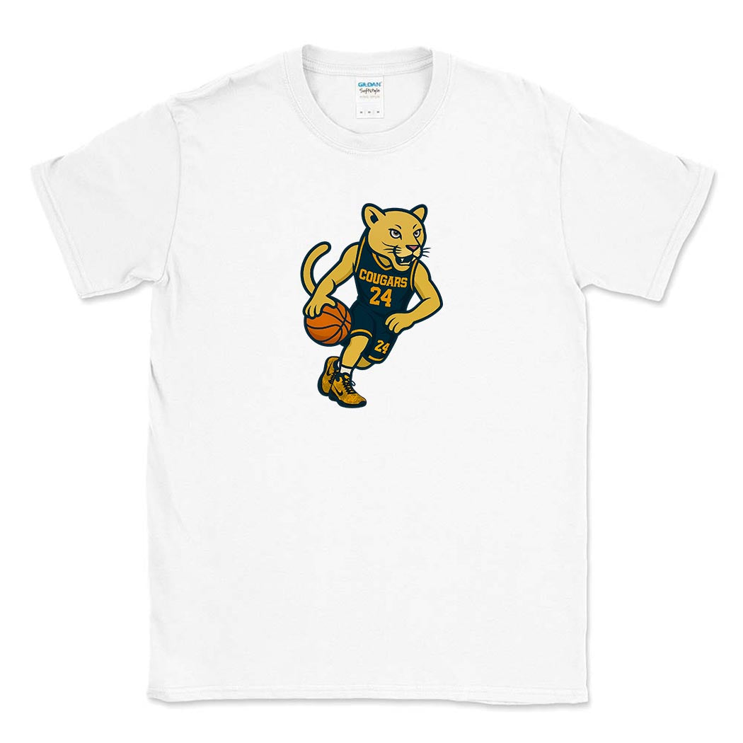 Cougar Mascot ~ Cotton Tee ~ Cove School