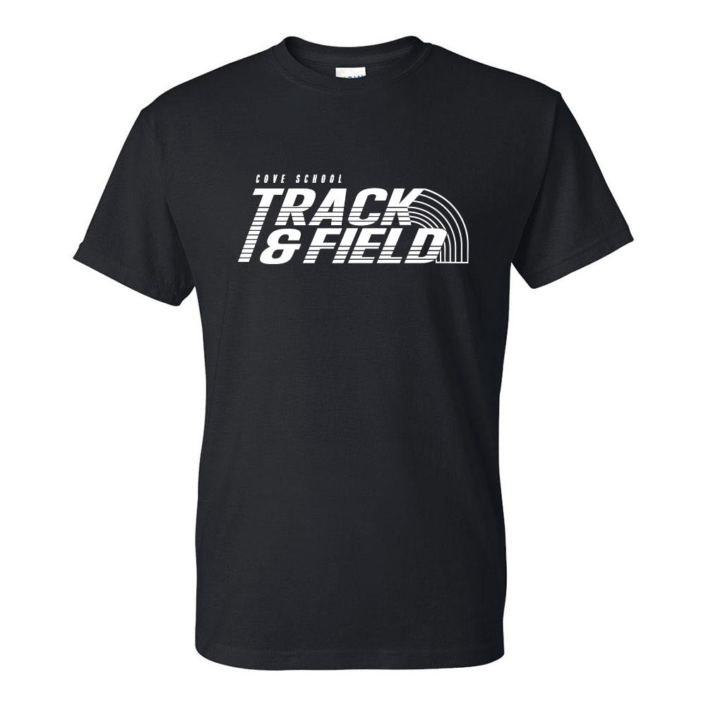TRACK & FIELD DRYBLEND TEE ~ COVE SCHOOL ~ youth and adult ~ classic unisex fit