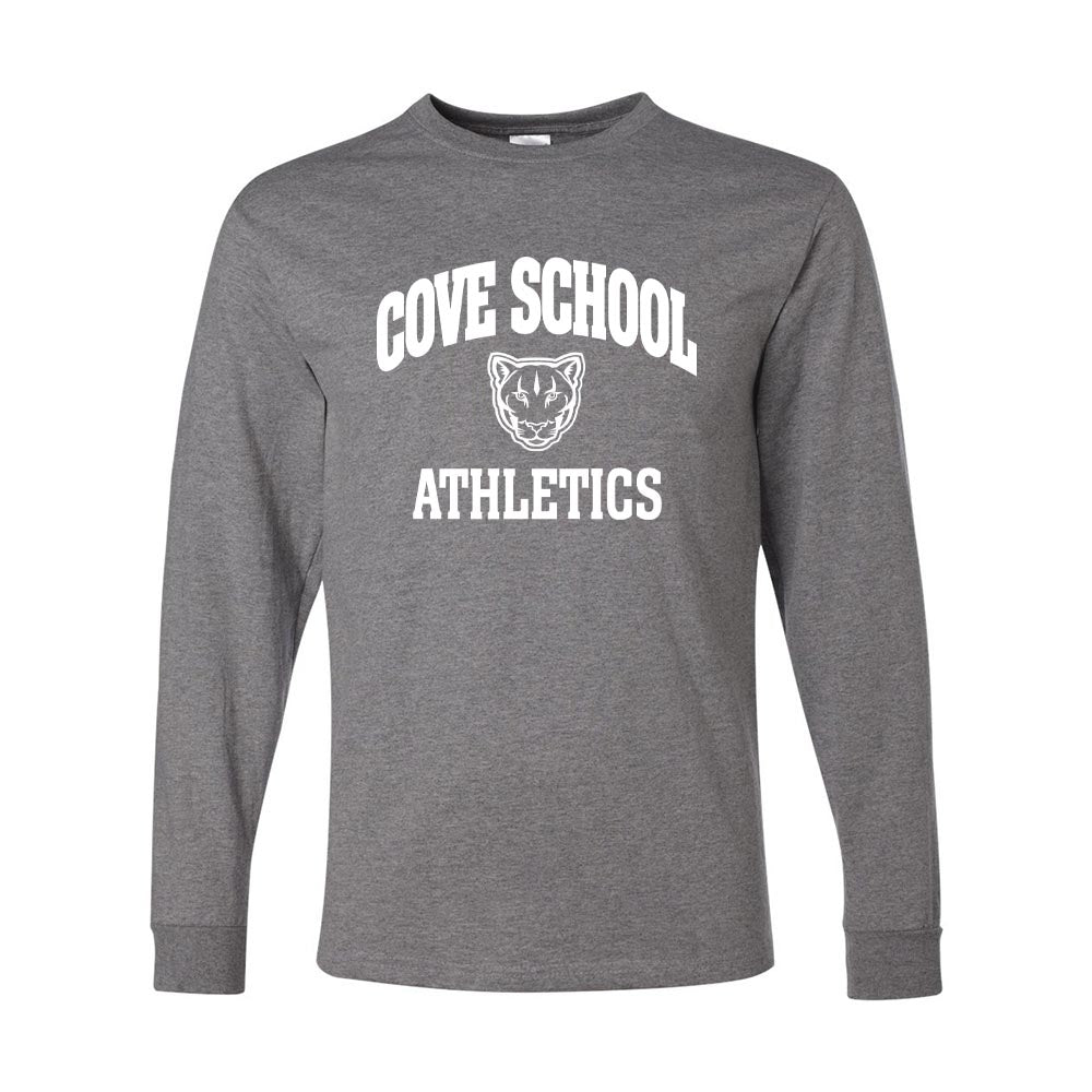 COVE ATHLETICS DRIPOWER LONG SLEEVE TEE ~ COVE SCHOOL ~ youth and adult ~ classic fit