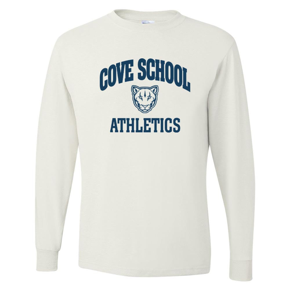 COVE ATHLETICS DRIPOWER LONG SLEEVE TEE ~ COVE SCHOOL ~ youth and adult ~ classic fit