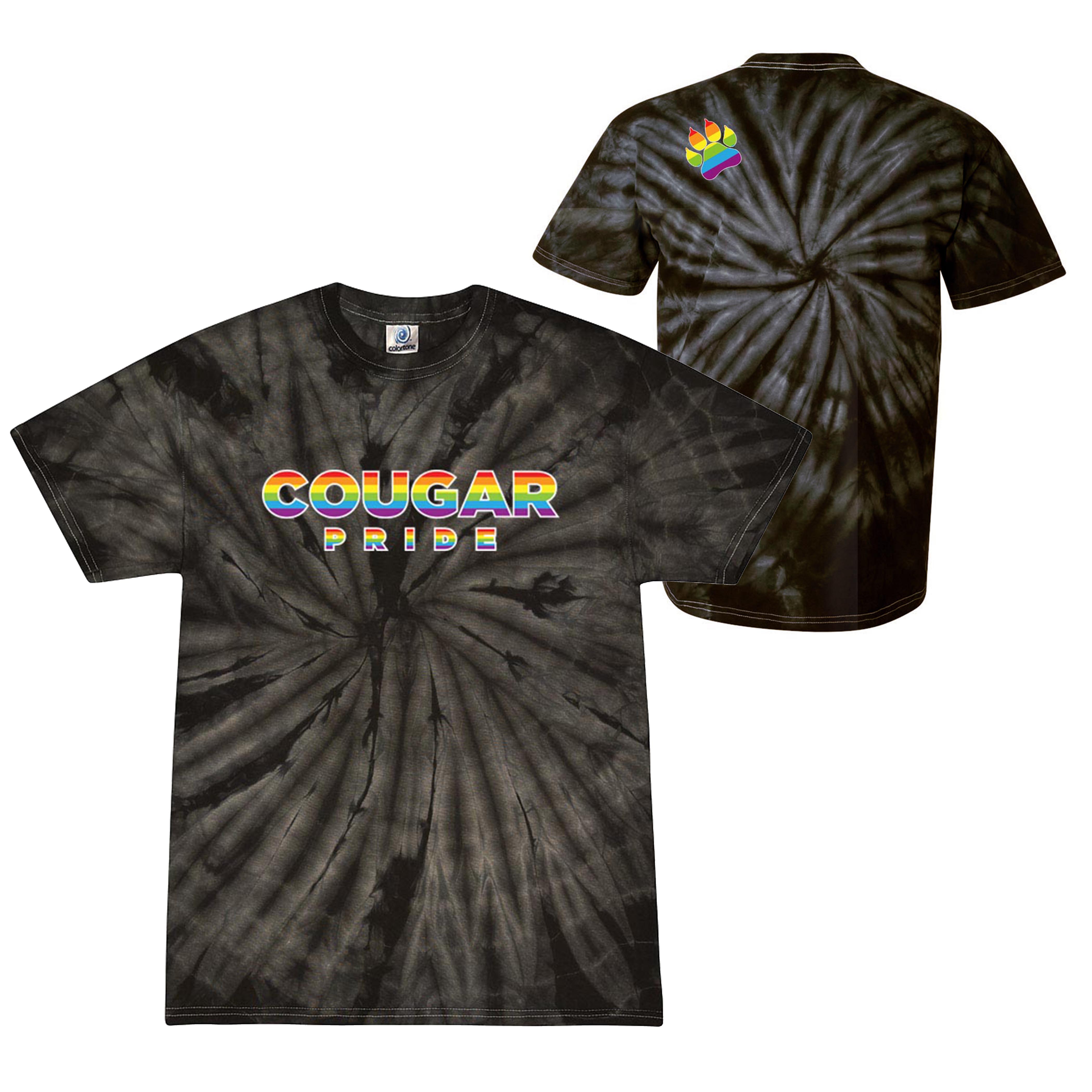 COVE SCHOOL COUGAR PRIDE TIE DYE TEE ~ youth and adult ~ classic fit