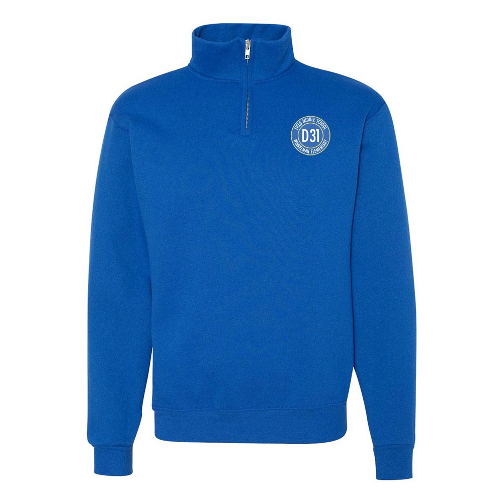 LOGO QUARTER ZIP SWEATSHIRT ~ DISTRICT 31 ~ adult ~ classic fit