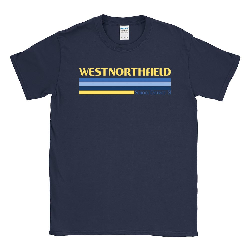 WEST NORTHFIELD STRIPES TEE ~ DISTRICT 31 ~ adult ~ classic fit