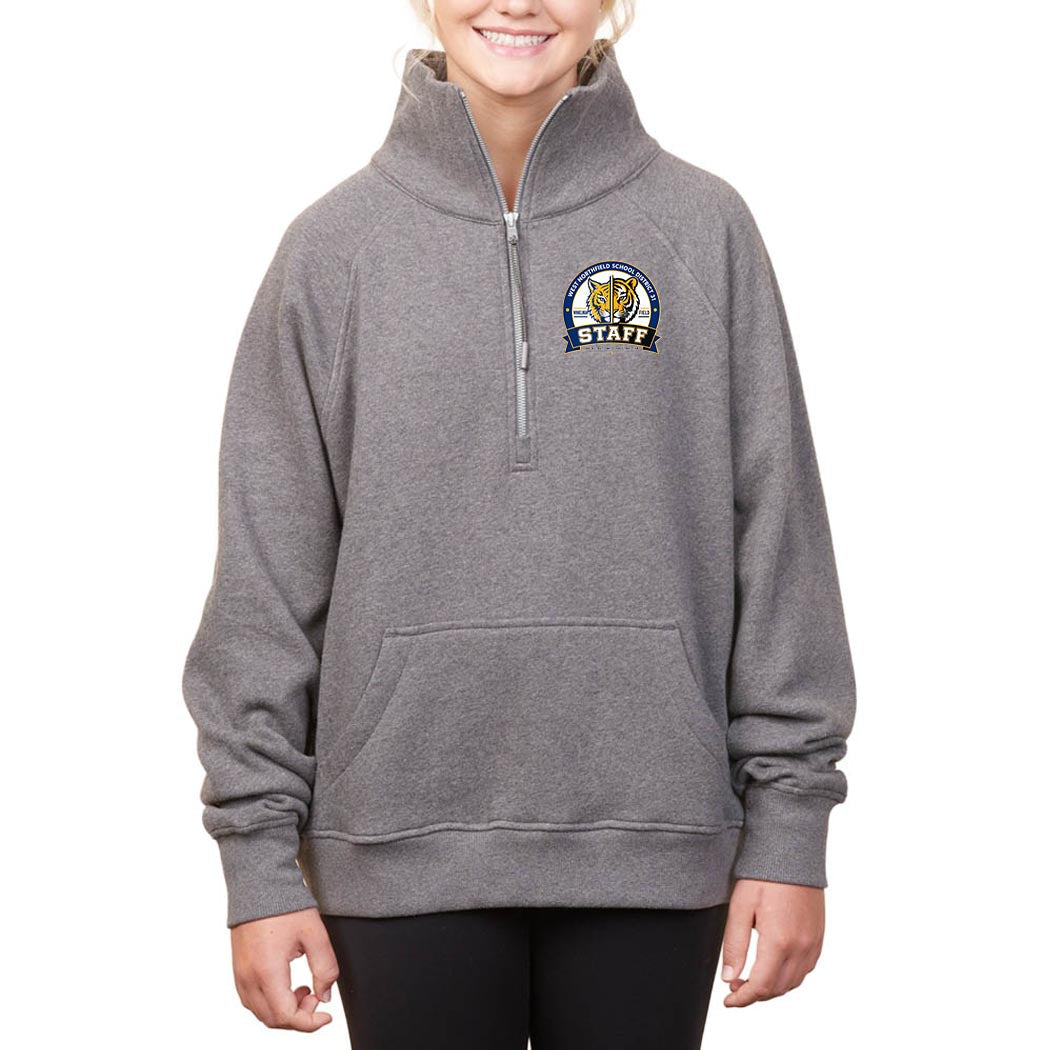 D31 Staff Badge ~ Ladies Boxy Half Zip Fleece ~ District 31