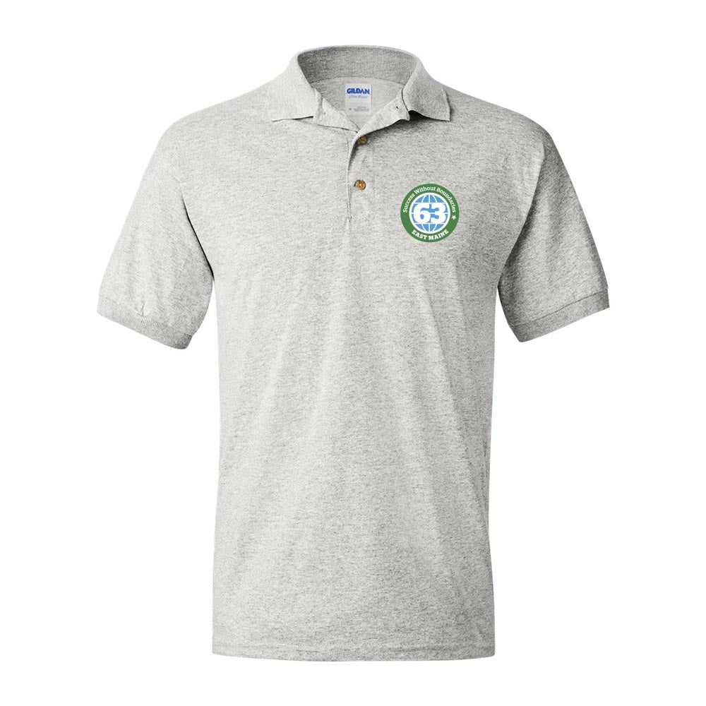 LOGO DRYBLEND POLO ~  EAST MAINE SCHOOL DISTRICT ~ adult ~ classic unisex fit