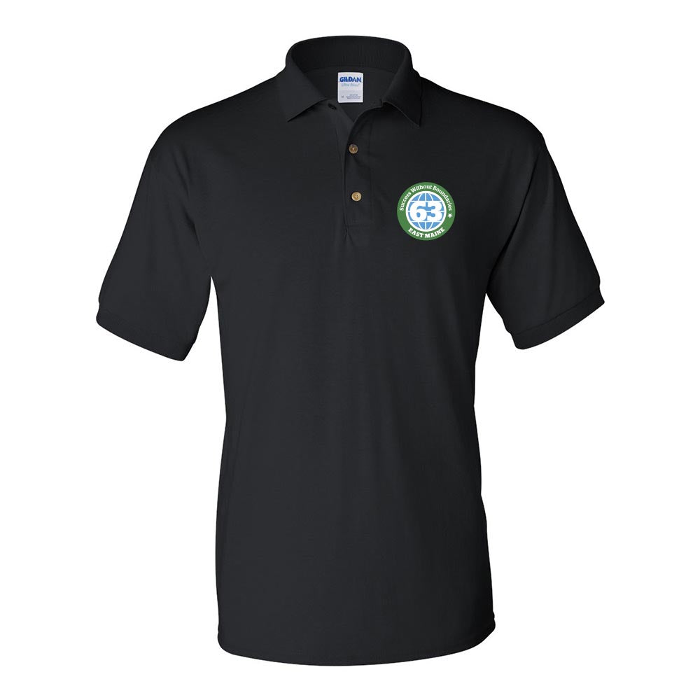 LOGO DRYBLEND POLO ~  EAST MAINE SCHOOL DISTRICT ~ adult ~ classic unisex fit