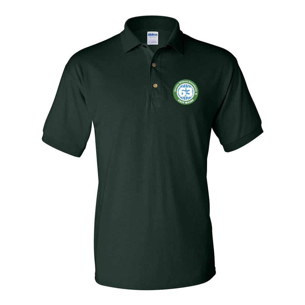 LOGO DRYBLEND POLO ~  EAST MAINE SCHOOL DISTRICT ~ adult ~ classic unisex fit