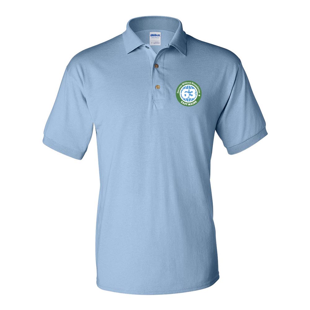 LOGO DRYBLEND POLO ~  EAST MAINE SCHOOL DISTRICT ~ adult ~ classic unisex fit