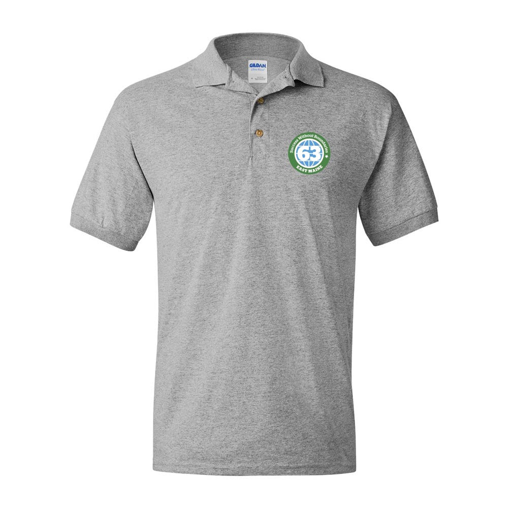 LOGO DRYBLEND POLO ~  EAST MAINE SCHOOL DISTRICT ~ adult ~ classic unisex fit