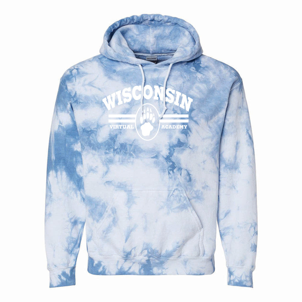 TIE DYE HOODIE ~ WISCONSIN VIRTUAL ACADEMY ~ youth & adult ~ classic unisex fit