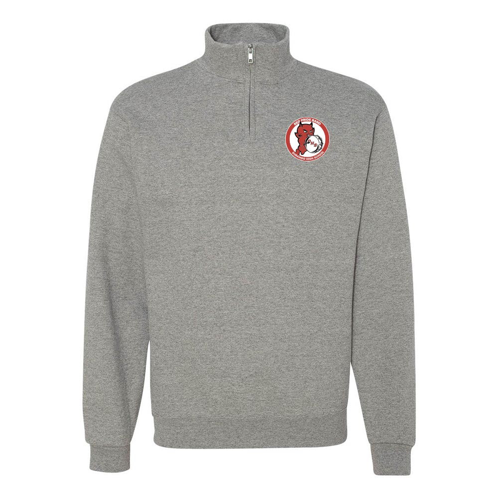 LOGO QUARTER ZIP SWEATSHIRT ~ DHS BANDS ~ adult ~ classic fit