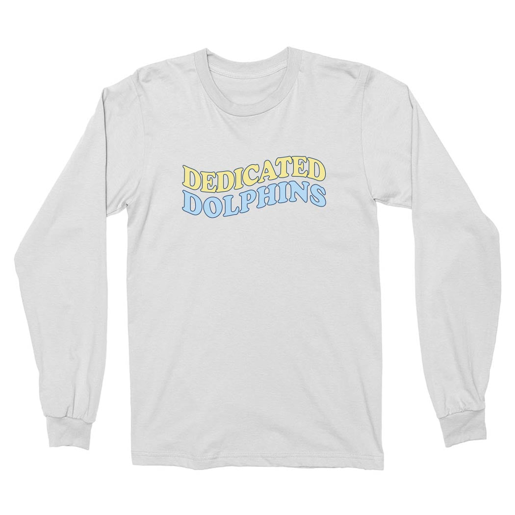Dedicated Dolphins Wave ~ Cotton Long Sleeve T-Shirt ~ Dedicated Dolphins
