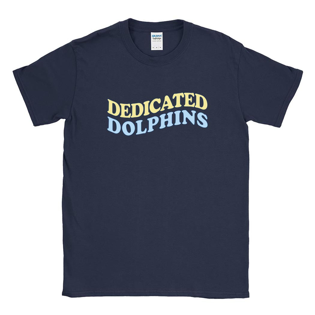 Dedicated Dolphins Wave ~ Cotton T-Shirt ~ Dedicated Dolphins