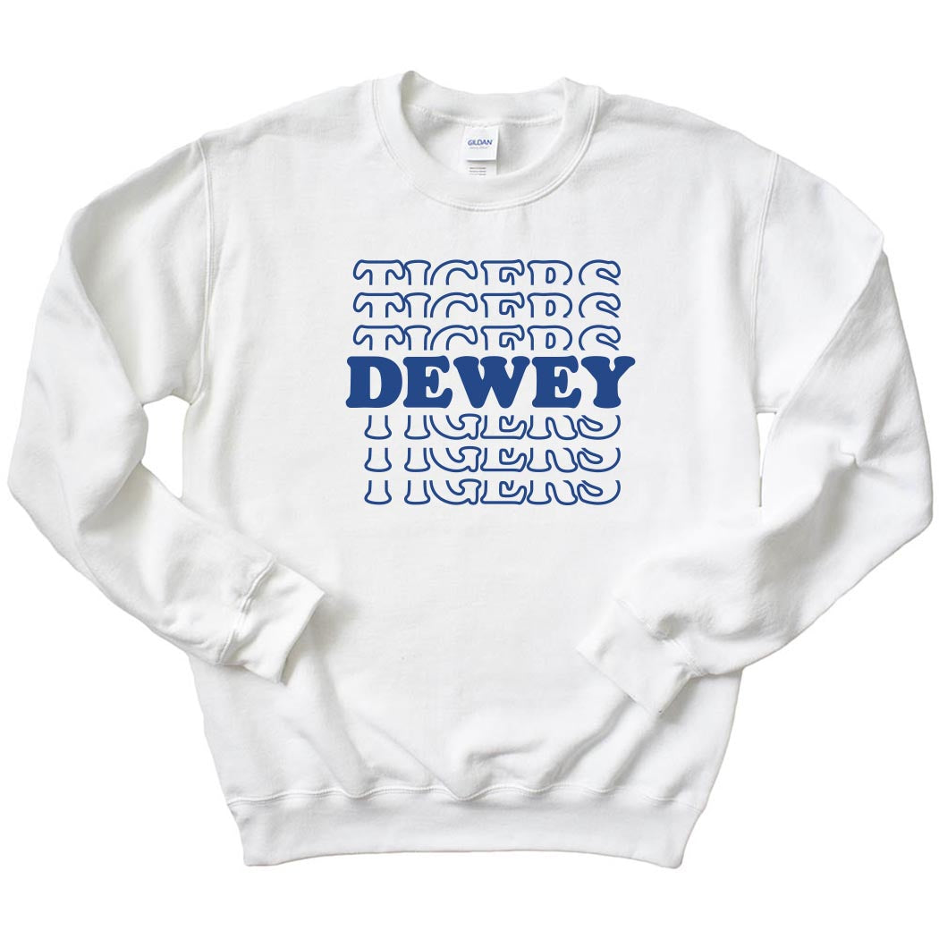 Tigers Repeater ~ Crewneck Sweatshirt ~ Dewey Elementary School