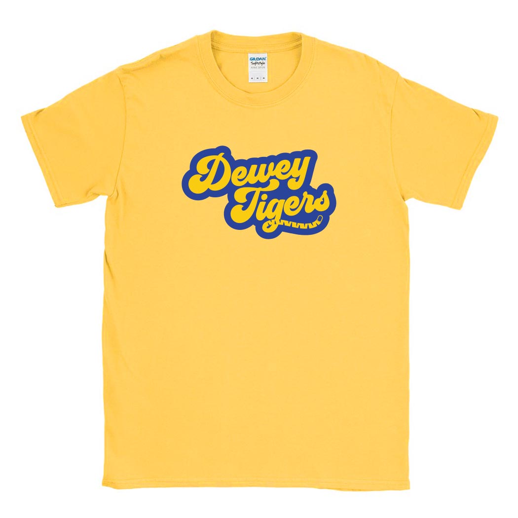 Tigers / Tigres Tail ~ Cotton T-Shirt ~ Dewey Elementary School