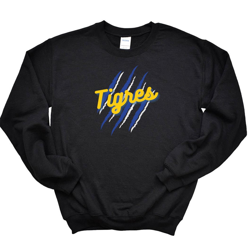 Tigres Tear ~ Crewneck Sweatshirt ~ Dewey Elementary School