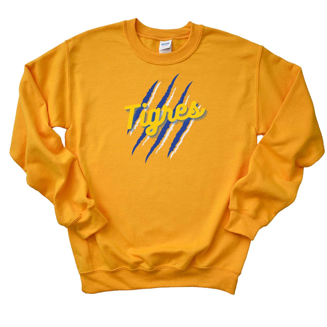 Tigres Tear ~ Crewneck Sweatshirt ~ Dewey Elementary School