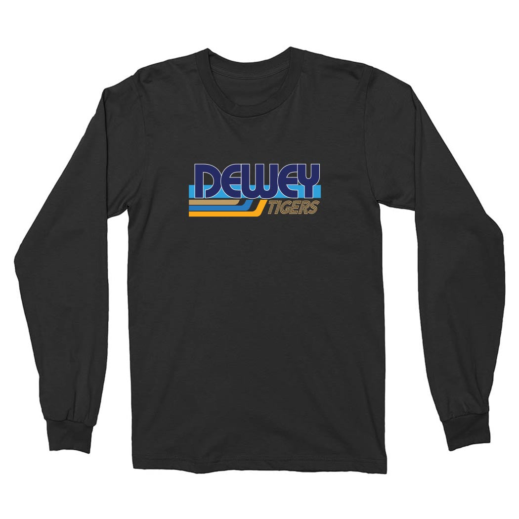 Vintage Stripes ~ Cotton Long Sleeve T-Shirt ~ Dewey Elementary School