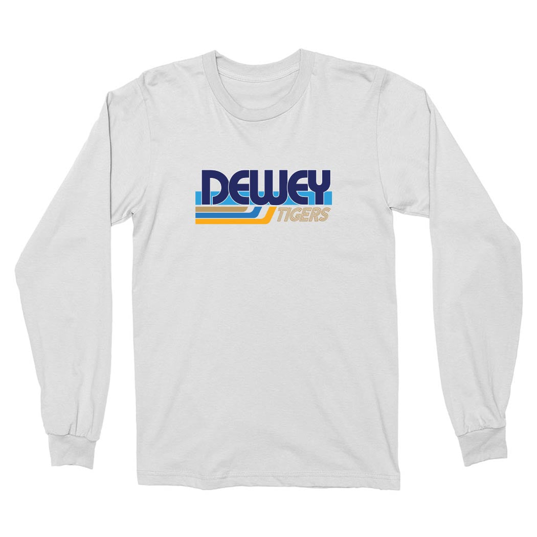 Vintage Stripes ~ Cotton Long Sleeve T-Shirt ~ Dewey Elementary School