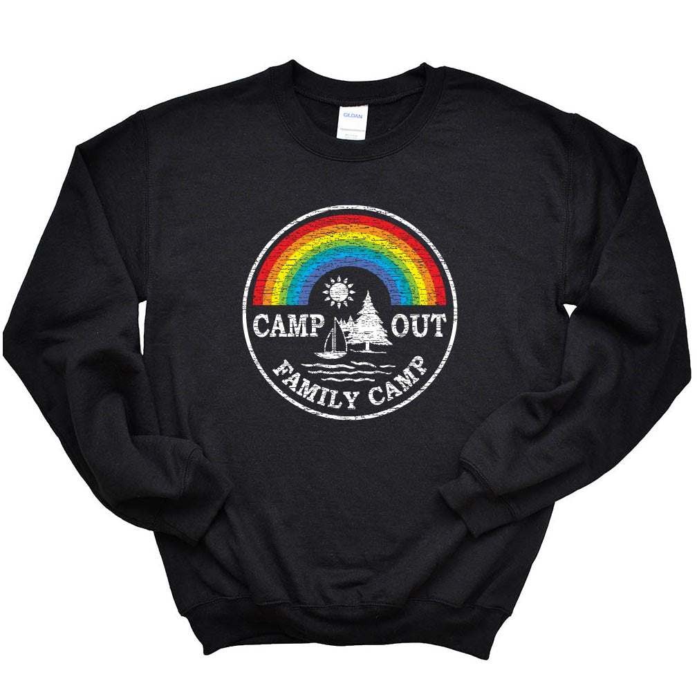 Distressed Logo ~ Crewneck Sweatshirt ~ CampOut Family Camp