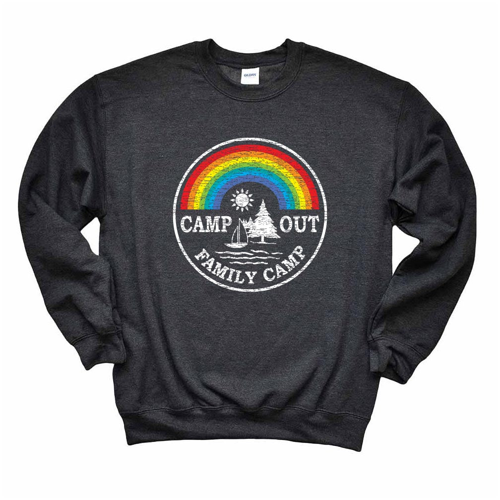 Distressed Logo ~ Crewneck Sweatshirt ~ CampOut Family Camp