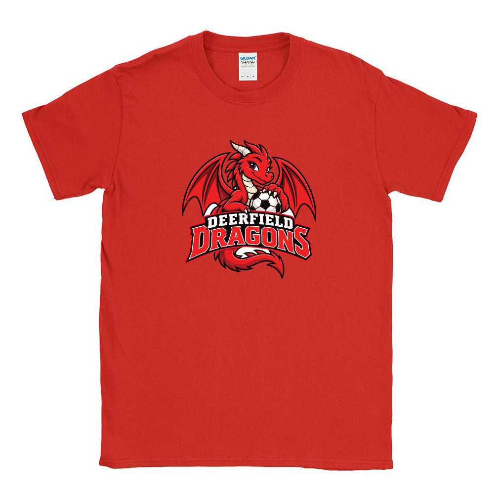 Dragon Mascot ~ Cotton T-Shirt ~ Deerfield Dragons AYSO Soccer