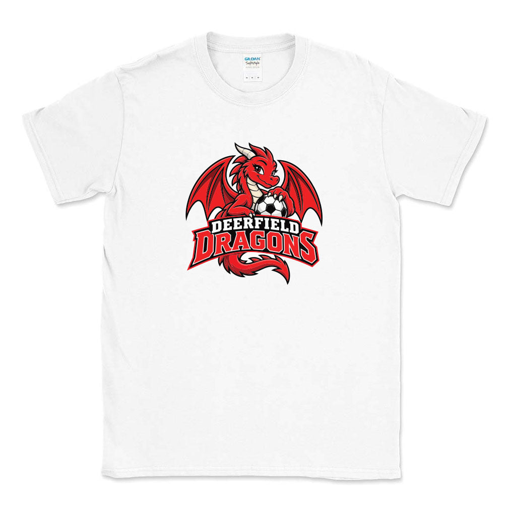 Dragon Mascot ~ Cotton T-Shirt ~ Deerfield Dragons AYSO Soccer