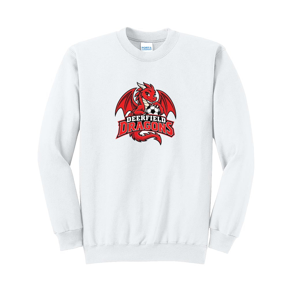 Dragon Mascot ~ Crewneck Sweatshirt ~ Deerfield Dragons AYSO Soccer