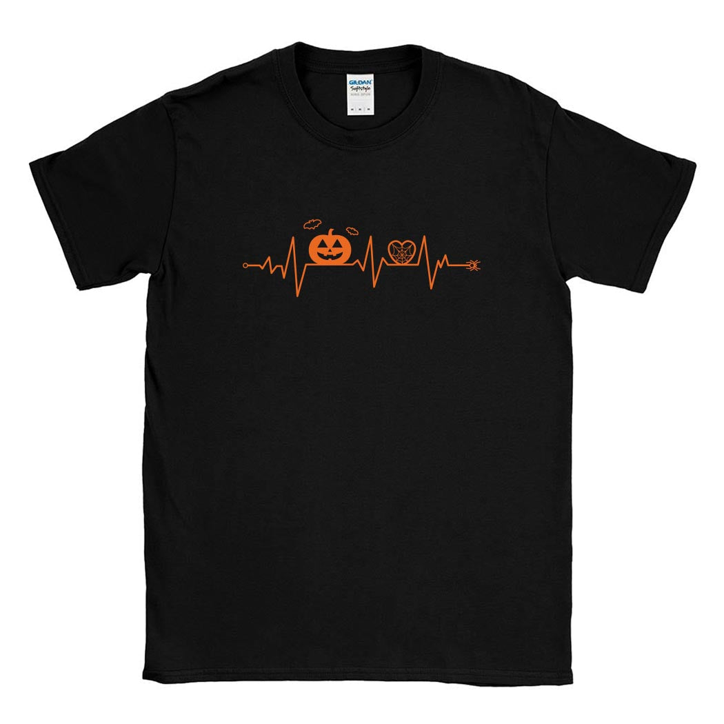 EKG Heartbeat ~ Cotton T-Shirt ~ Breiter Creations-black