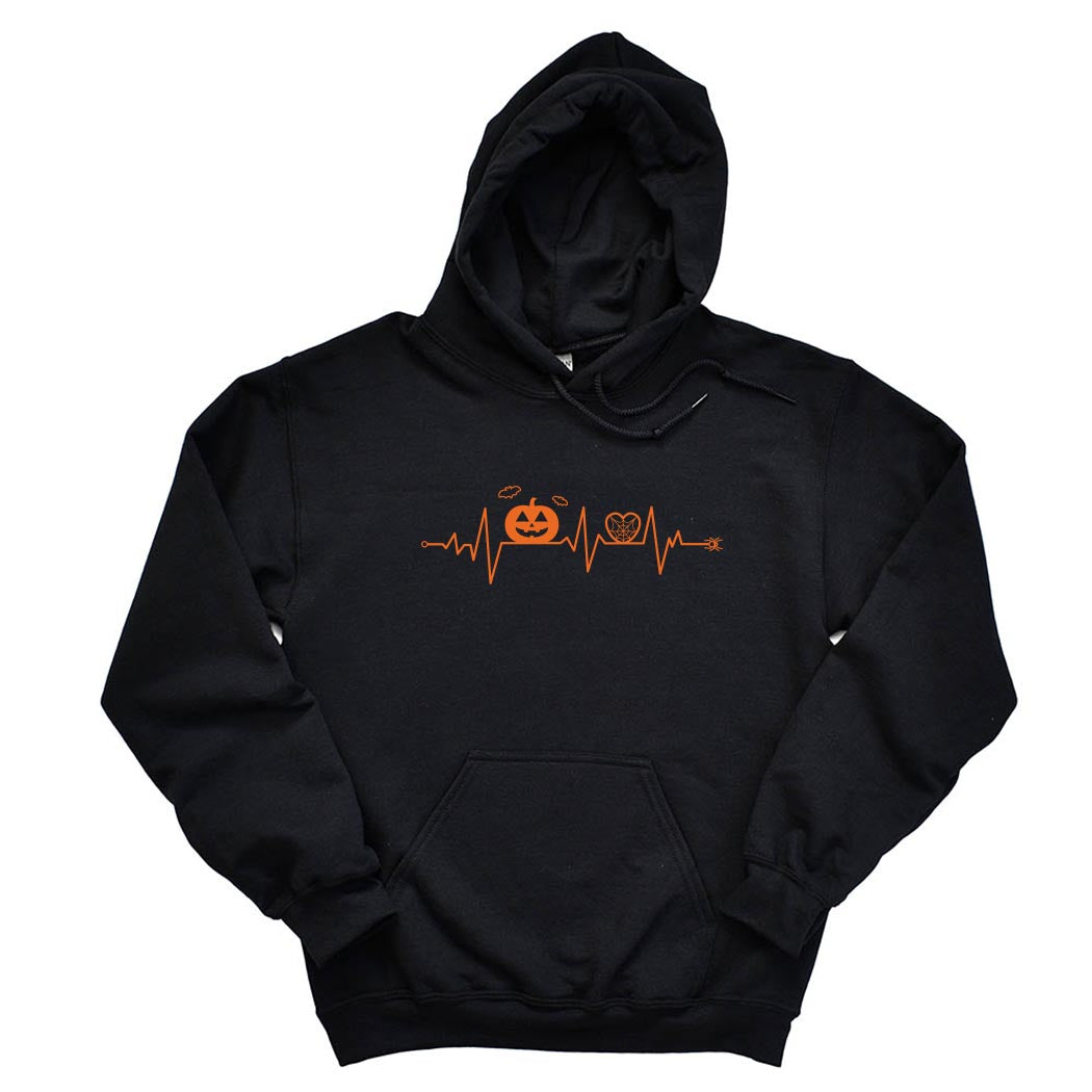 EKG Heartbeat ~ Hoodie ~ Breiter Creations-black