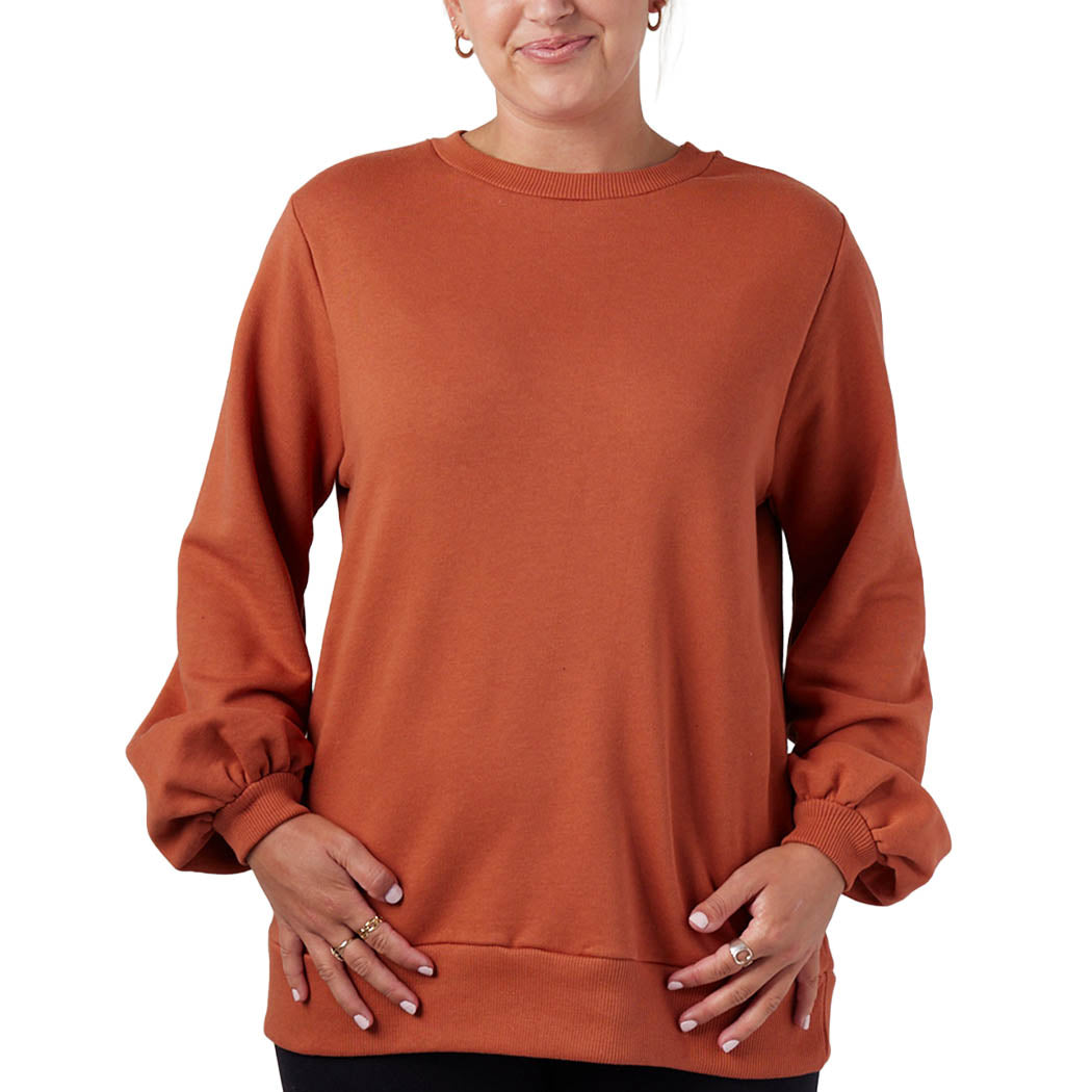 Custom ~ Ladies Balloon Sleeve Sweatshirt ~ Shabonee Elementary School Staff-baked clay