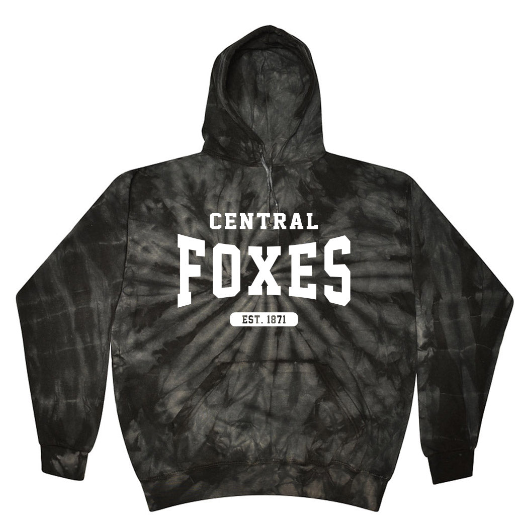 Est 1871 Foxes ~ Tie-Dye Hoodie ~ Central Elementary School
