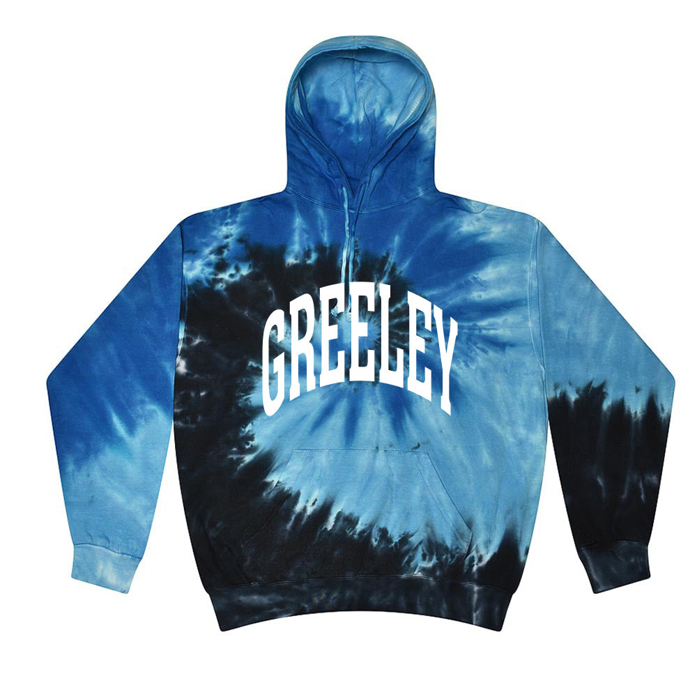 EXTENDED ARC TIE DYE HOODIE ~ GREELEY SCHOOL ~ youth & adult ~ classic unisex fit