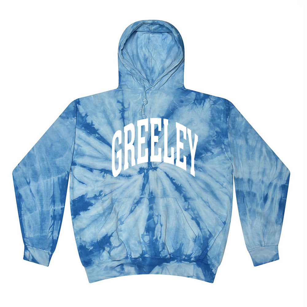 EXTENDED ARC TIE DYE HOODIE ~ GREELEY SCHOOL ~ youth & adult ~ classic unisex fit