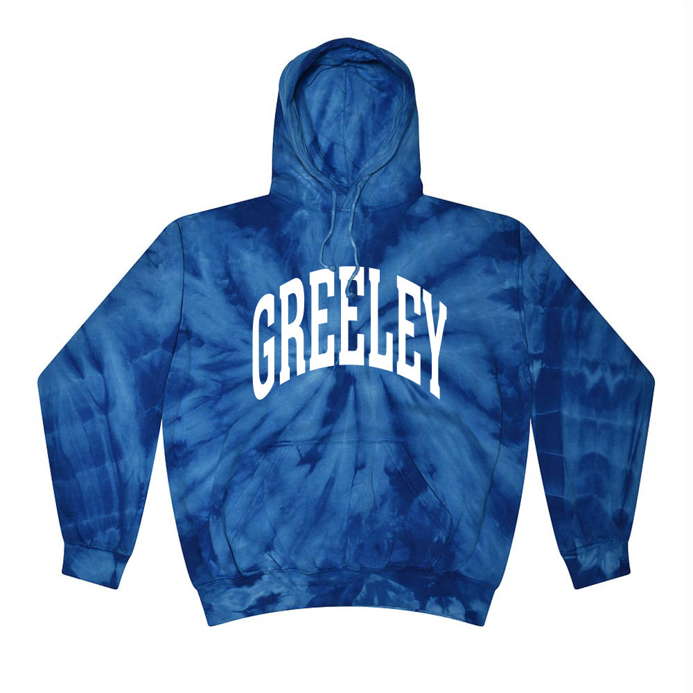 EXTENDED ARC TIE DYE HOODIE ~ GREELEY SCHOOL ~ youth & adult ~ classic unisex fit