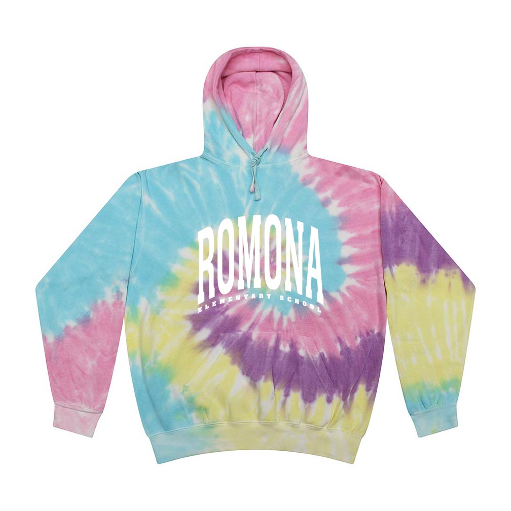 Extended Arc ~ Tie Dye Hoodie ~ Romona Elementary School