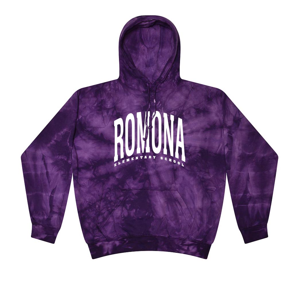 Extended Arc ~ Tie Dye Hoodie ~ Romona Elementary School