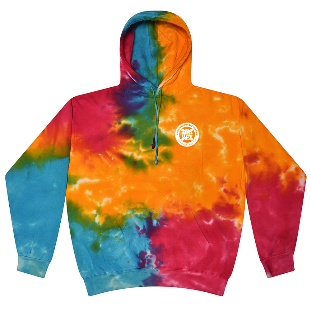 Logo ~ Tie Dye Fleece Hoodie ~ Family Resource Center