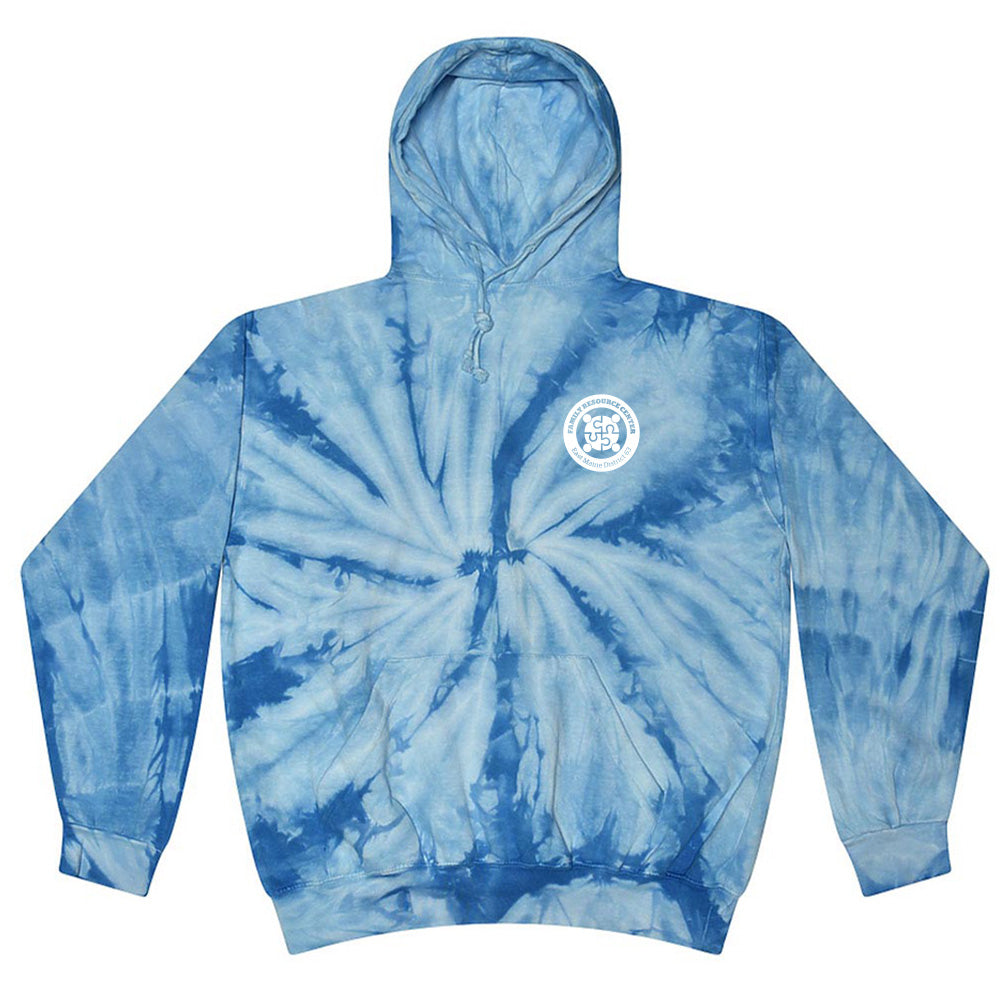 Logo ~ Tie Dye Fleece Hoodie ~ Family Resource Center