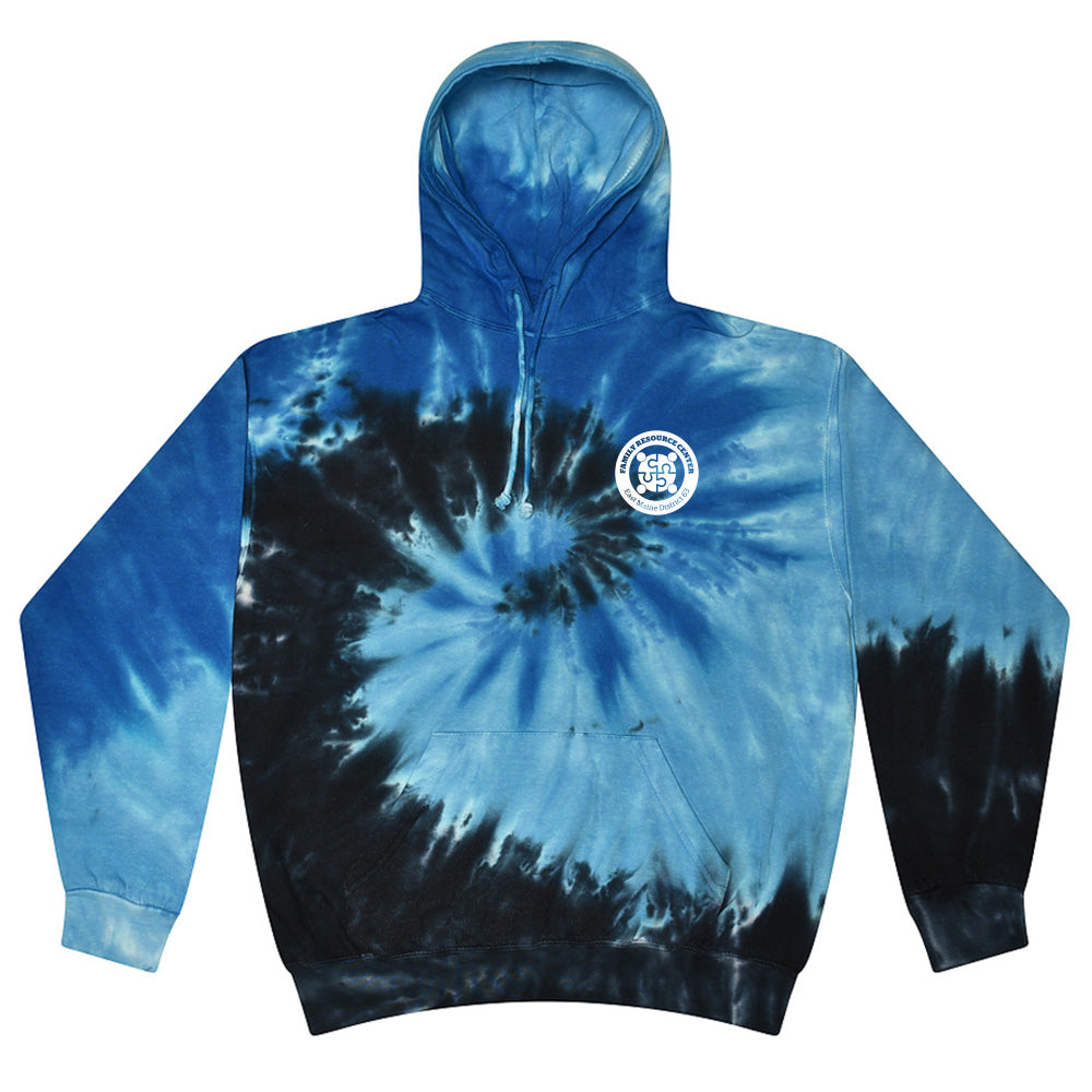 Logo ~ Tie Dye Fleece Hoodie ~ Family Resource Center