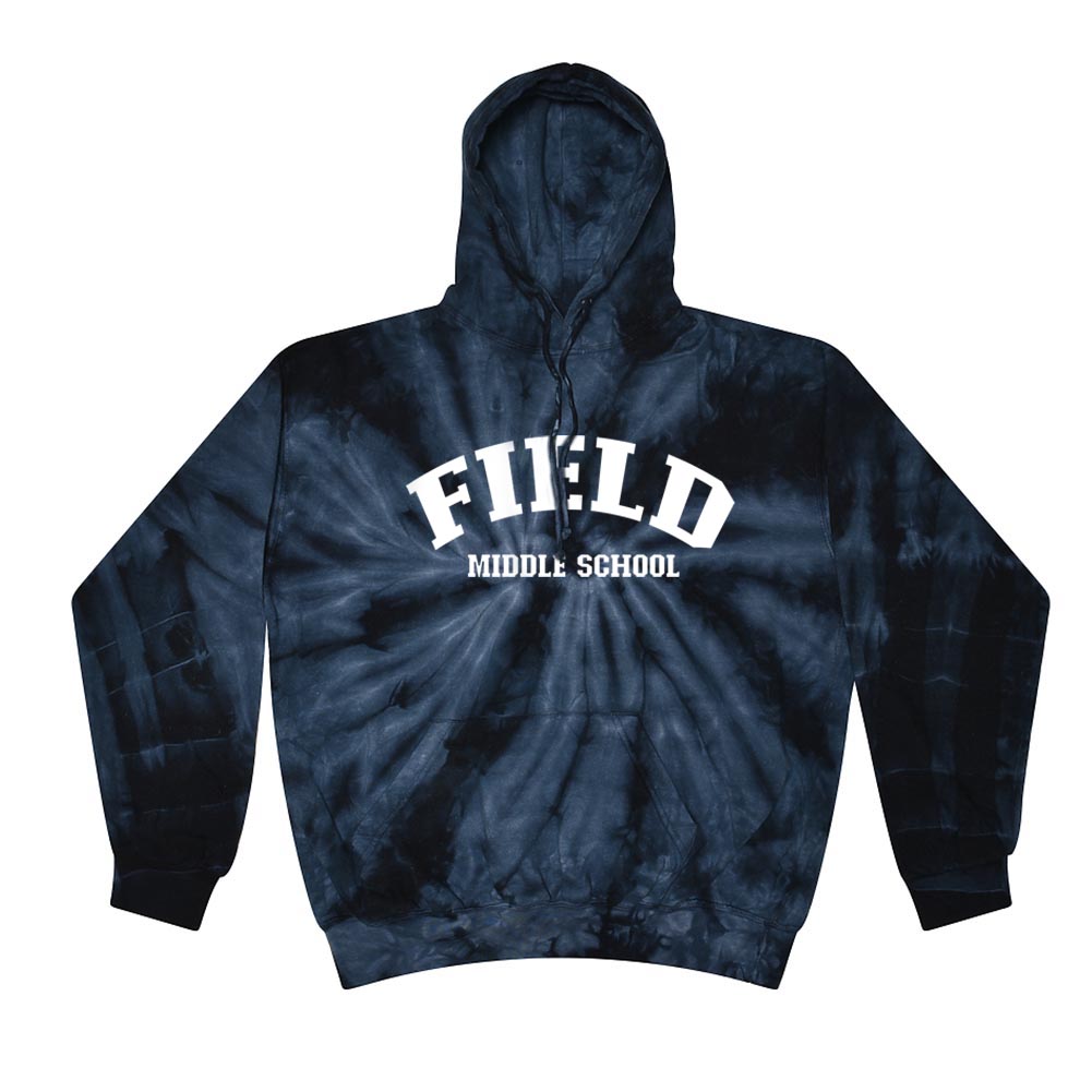 ARC TIE DYE HOODIE ~ FIELD MIDDLE ~ youth & adult ~ classic fit