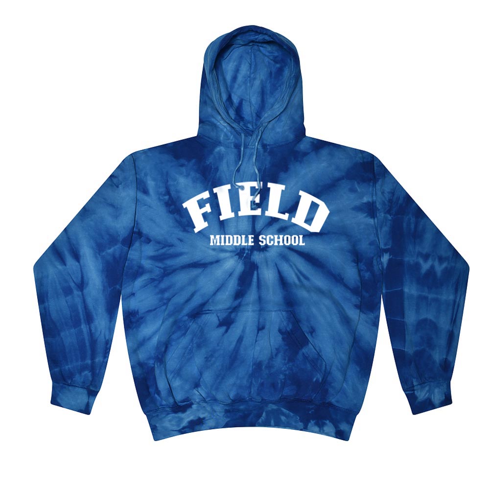 ARC TIE DYE HOODIE ~ FIELD MIDDLE ~ youth & adult ~ classic fit