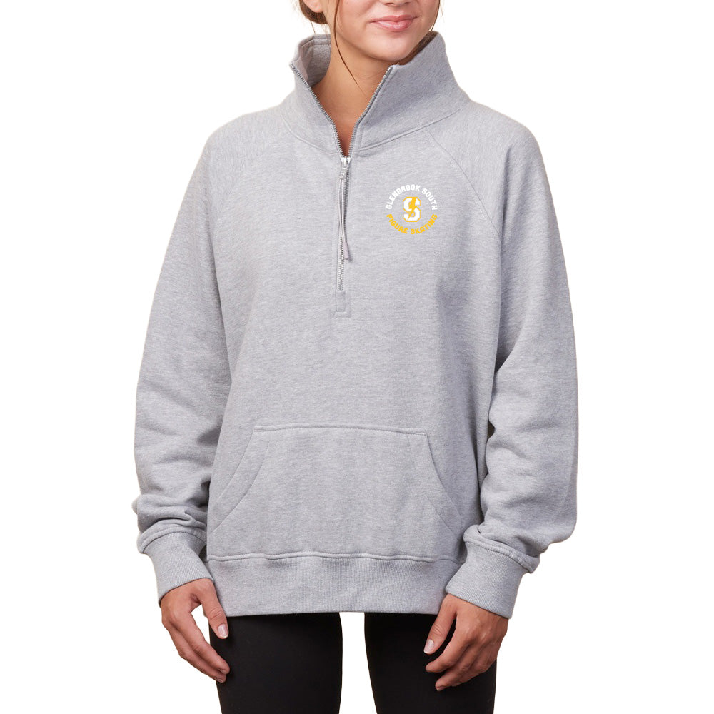 Logo ~ Ladies Boxy Half Zip Fleece ~ GBS Figure Skating