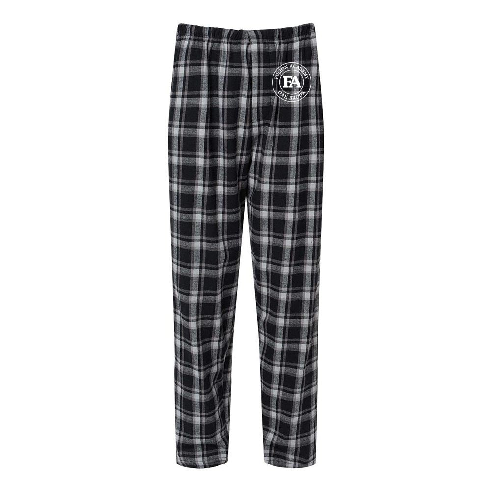MEDALLION FLANNEL PANTS ~  FUSION ACADEMY OAK BROOK ~ juniors and adult ~  classic fit