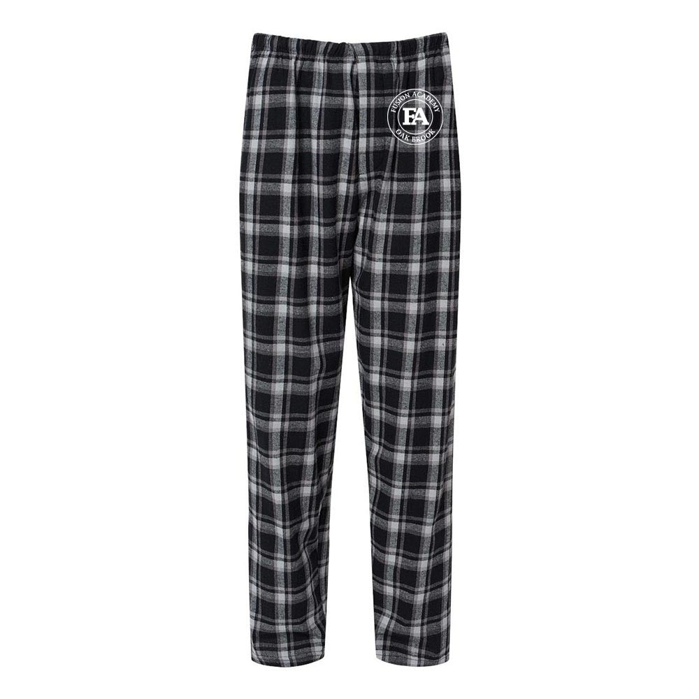 MEDALLION FLANNEL PANTS ~  FUSION ACADEMY OAK BROOK ~ adult ~  classic fit