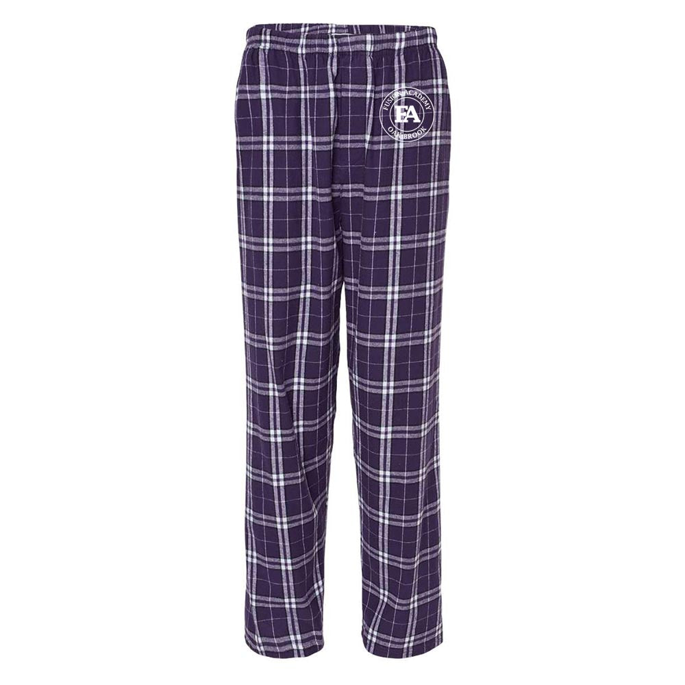 MEDALLION FLANNEL PANTS ~  FUSION ACADEMY OAK BROOK ~ juniors and adult ~  classic fit