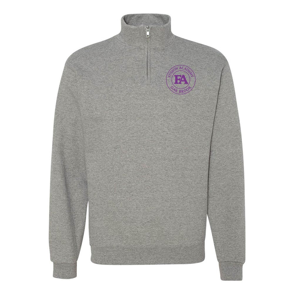 MEDALLION QUARTER ZIP SWEATSHIRT ~ FUSION ACADEMY OAK BROOK ~ adult ~ classic fit