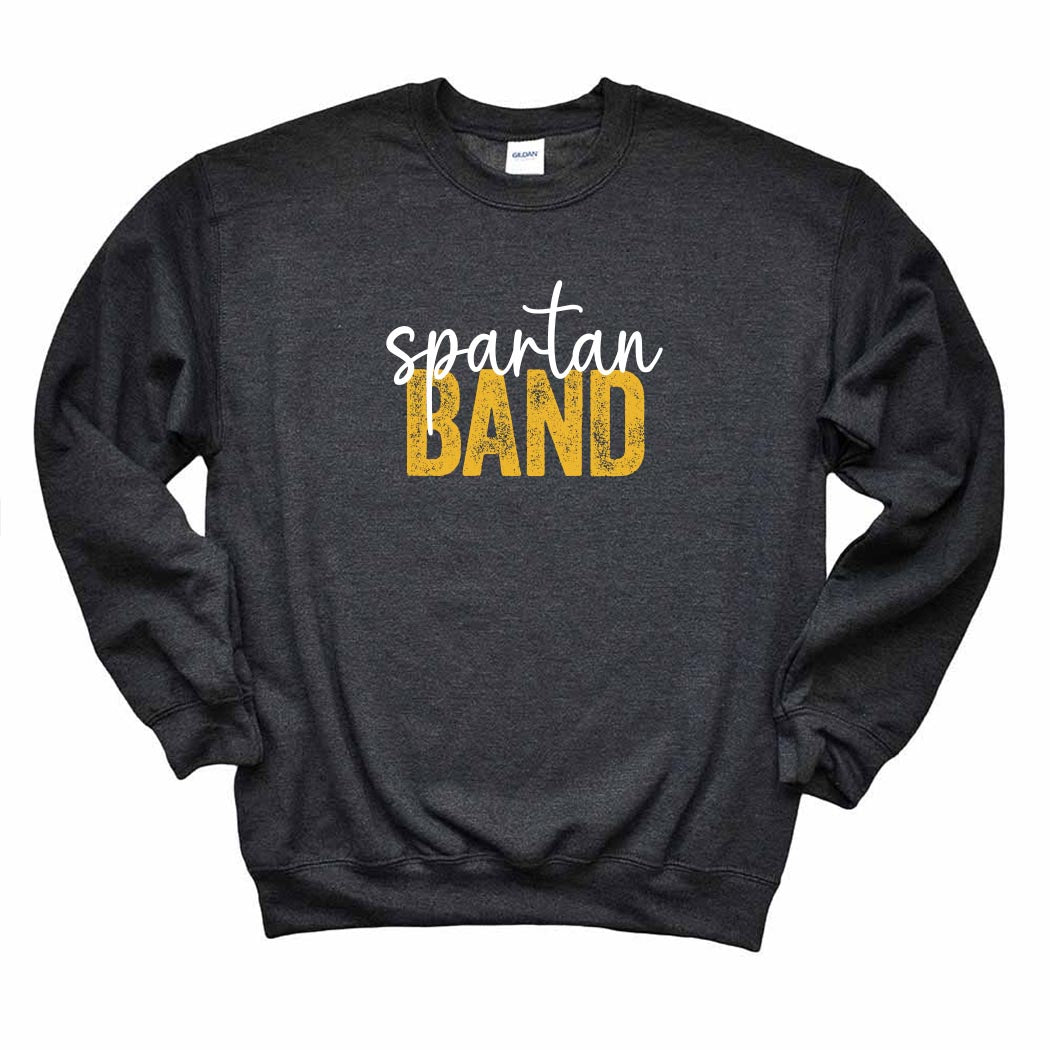 SPARTAN BAND SCRIPT SWEATSHIRT ~ GLENBROOK NORTH BAND ~ youth & adult ~ classic unisex fit