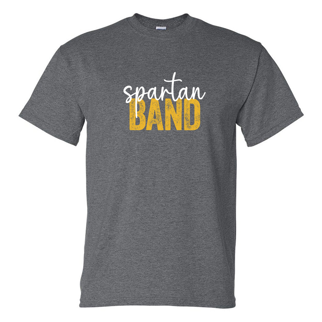 SPARTAN BAND SCRIPT DRYBLEND TEE ~ GLENBROOK NORTH BAND ~ youth & adult ~ classic unisex fit